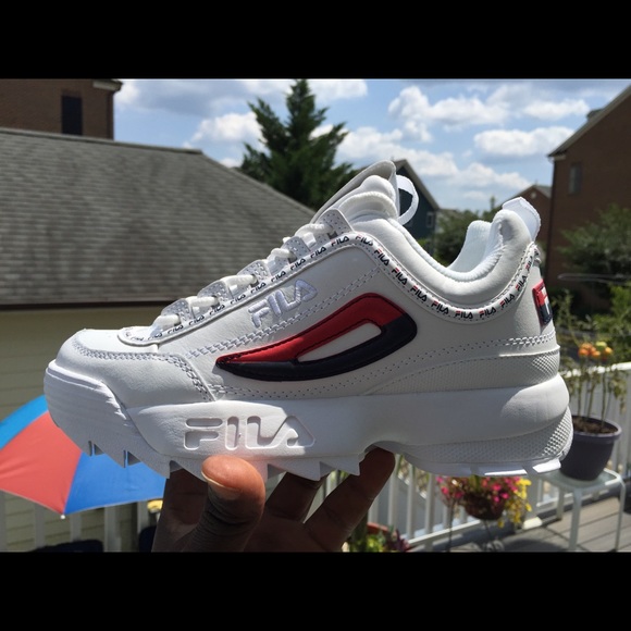 Fila Disruptor II 2 premium Repeat white navy red Fila Disruptor II 2 premium Repeat white navy red